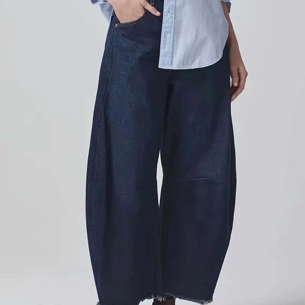 BWT Barrel Jean Wide Leg Denim - Picture 9 of 12